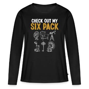 Antiquités Découvrez mon Six Pack Collection d’Antiquités - T-shirt manches longues Premium bio Femme - noir - Devant - Julia (174cm)
