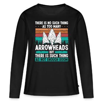 Arrowhead Hunting Vintage Flintknapper Artefact - T-shirt manches longues Premium bio Femme - noir - Devant - Julia (174cm)