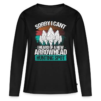 Arrowhead Hunting Sorry I cant Funny ArtifactArrow - Frauen Premium Bio Langarmshirt - Schwarz - Vorne - Julia (174cm)