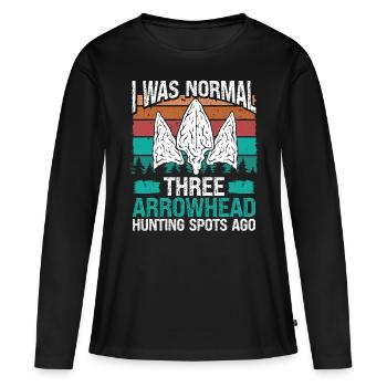 Collector I was normal three Arrowhead Hunting - Frauen Premium Bio Langarmshirt - Schwarz - Vorne - Julia (174cm)