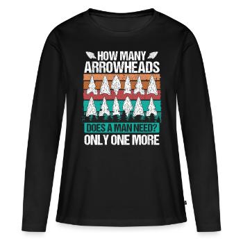 Arrowhead Hunting un collecteur d’artefacts de plus - T-shirt manches longues Premium bio Femme - noir - Devant - Julia (174cm)
