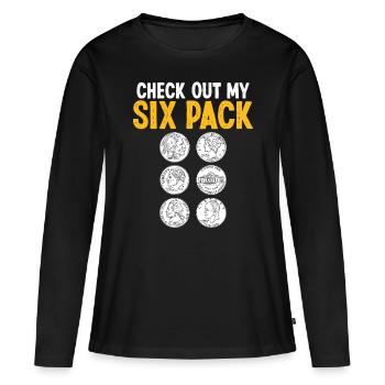 Coin Collecting Check out my Six Pack Collector - Frauen Premium Bio Langarmshirt - Schwarz - Vorne - Julia (174cm)