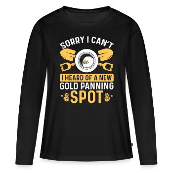 Gold Panning Spot Panner Digging for Gold - Women's Premium Organic Long Sleeve Shirt - black - Front - Julia (174cm)