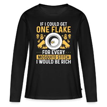 Gold Panner Mosquito Stiches Prospector Miner - Women's Premium Organic Long Sleeve Shirt - black - Front - Julia (174cm)
