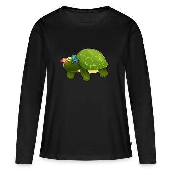 Tshirt autistique Autimus Cadeau Asperger Enfants - T-shirt manches longues Premium bio Femme - noir - Devant - Julia (174cm)