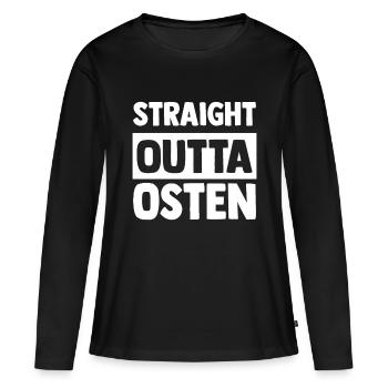 Ossi Geschenk Ostdeutschland NVA Germania Osten - Frauen Premium Bio Langarmshirt - Schwarz - Vorne - Julia (174cm)