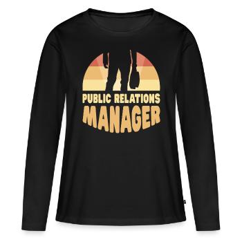 Manager for Public Relations Job PR Profession - Women's Premium Organic Long Sleeve Shirt - black - Front - Julia (174cm)
