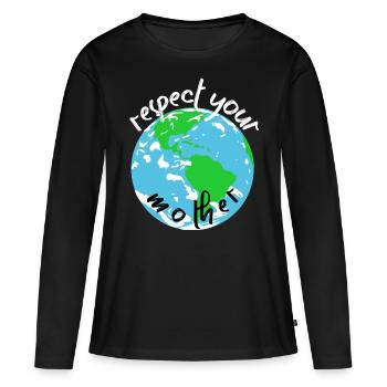 Naturschutz Klima Naturschützer Meer - Frauen Premium Bio Langarmshirt - Schwarz - Vorne - Julia (174cm)
