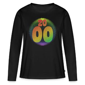 2000 LGBT Vintage Birthday - Women's Premium Organic Long Sleeve Shirt - black - Front - Julia (174cm)
