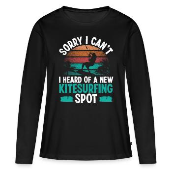 Kiteboarder Sorry I cant Kitesurf KitesurferKitebo - Frauen Premium Bio Langarmshirt - Schwarz - Vorne - Julia (174cm)