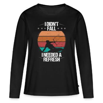 Kiteboarder Design I didn't case Humor KitesurferKi - Women's Premium Organic Long Sleeve Shirt - black - Front - Julia (174cm)