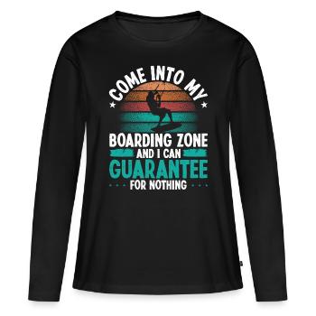 Kitesurfer Humor Guarantee for nothing Kiteboarder - Women's Premium Organic Long Sleeve Shirt - black - Front - Julia (174cm)