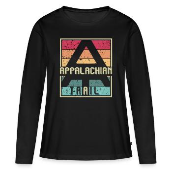 Sentier des Appalaches Sentiers de randonnée souvenirs - T-shirt manches longues Premium bio Femme - noir - Devant - Julia (174cm)