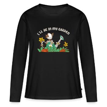 Gardening - IlI Will Be In My Garden with Birds - Women's Premium Organic Long Sleeve Shirt - black - Front - Julia (174cm)