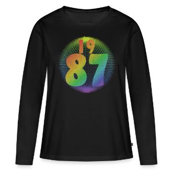 LGBT Vintage Birthday Gift Idea 1987 - Women's Premium Organic Long Sleeve Shirt - black - Front - Julia (174cm)