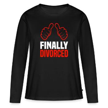 Divorce Séparation Mariage Ex Partie au divorce - T-shirt manches longues Premium bio Femme - noir - Devant - Julia (174cm)