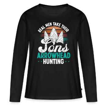 Arrowhead Hunting Artifact Collector Arrows - Women's Premium Organic Long Sleeve Shirt - black - Front - Julia (174cm)