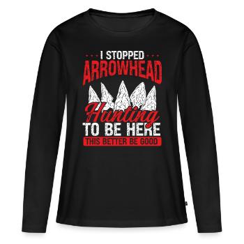 Artifact Collecting Arrowhead Hunting - Frauen Premium Bio Langarmshirt - Schwarz - Vorne - Julia (174cm)