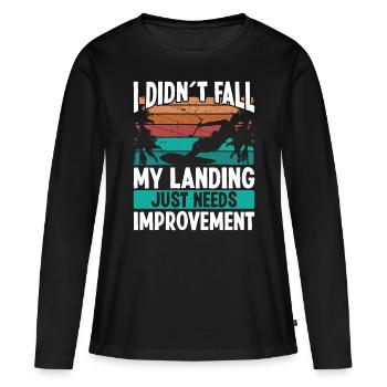 Kiteboarder Landings besoin d’amélioration Kite - T-shirt manches longues Premium bio Femme - noir - Devant - Julia (174cm)