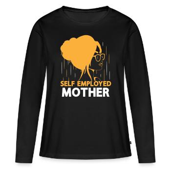 Self-employed mother Freelancer Self-employed - Women's Premium Organic Long Sleeve Shirt - black - Front - Julia (174cm)