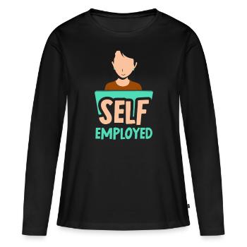 Self-employed Mom Freelancer Freelancer - Women's Premium Organic Long Sleeve Shirt - black - Front - Julia (174cm)