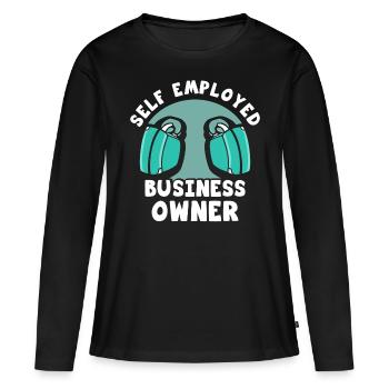 Self-employed business owner Self-employed - Women's Premium Organic Long Sleeve Shirt - black - Front - Julia (174cm)