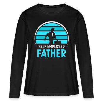 Self-employed father Freelancer Self-employed - Women's Premium Organic Long Sleeve Shirt - black - Front - Julia (174cm)