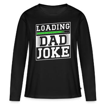 Papa Blague Papa Blagues Père - T-shirt manches longues Premium bio Femme - noir - Devant - Julia (174cm)