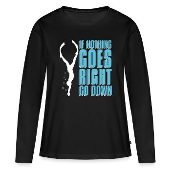 Apnée de plongée Apnée Cadeau d’apnée - T-shirt manches longues Premium bio Femme - noir - Devant - Julia (174cm)