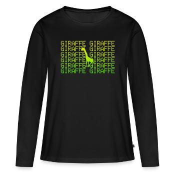 Girafe - T-shirt manches longues Premium bio Femme - noir - Devant - Julia (174cm)
