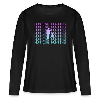 Jäger jagen - Frauen Premium Bio Langarmshirt - Schwarz - Vorne - Julia (174cm)