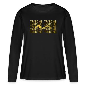 Commerce - T-shirt manches longues Premium bio Femme - noir - Devant - Julia (174cm)