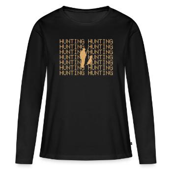 Jäger jagen - Frauen Premium Bio Langarmshirt - Schwarz - Vorne - Julia (174cm)