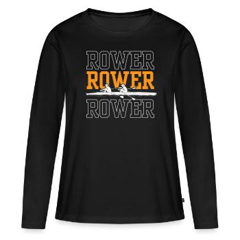 Aviron Aviron Aviron Aviron Aviron Bateau - T-shirt manches longues Premium bio Femme - noir - Devant - Julia (174cm)