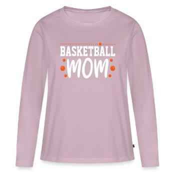Basketball Mom Fan Gift Idea - Frauen Premium Bio Langarmshirt - Altrosa - Vorne - Julia (174cm)