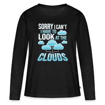 Cloud Administrator Cloud Devops - Women's Premium Organic Long Sleeve Shirt - black - Front - Julia (174cm)