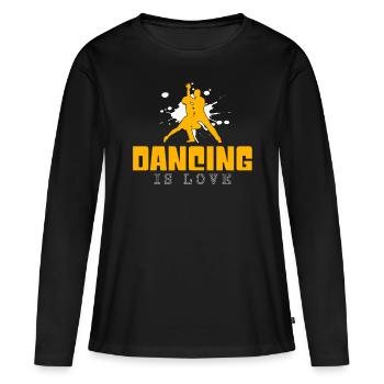 Dire danser - T-shirt manches longues Premium bio Femme - noir - Devant - Julia (174cm)