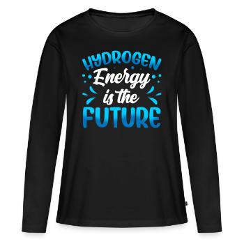 L’énergie de l’hydrogène est l’avenir de l’hydrogène - T-shirt manches longues Premium bio Femme - noir - Devant - Julia (174cm)