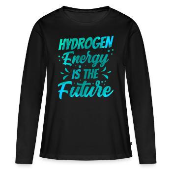 L’énergie de l’hydrogène est l’avenir de l’hydrogène - T-shirt manches longues Premium bio Femme - noir - Devant - Julia (174cm)