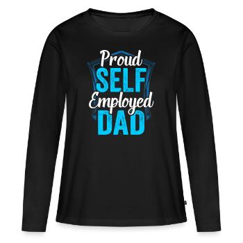 Proud Self-employed father Self-employed - Women's Premium Organic Long Sleeve Shirt - black - Front - Julia (174cm)