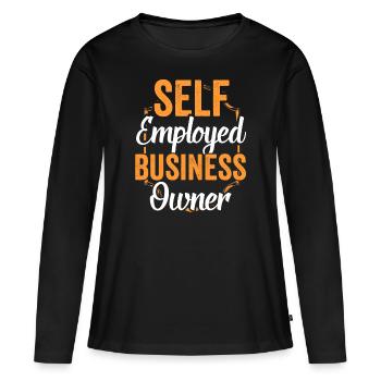 Self-employed business owner Self-employed - Women's Premium Organic Long Sleeve Shirt - black - Front - Julia (174cm)
