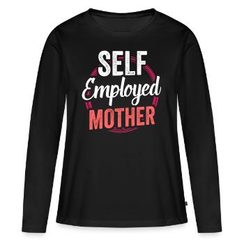 Self-employed mother Freelancer Self-employed - Women's Premium Organic Long Sleeve Shirt - black - Front - Julia (174cm)