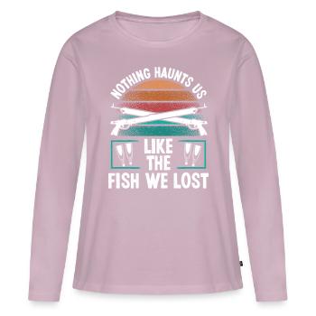 Spearfisher Fish we lost Apnoe Diver Freediving - Frauen Premium Bio Langarmshirt - Altrosa - Vorne - Julia (174cm)