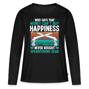 Spearo Spearfisher Gear Freediving Apnea Diver - Women's Premium Organic Long Sleeve Shirt - black - Front - Julia (174cm)