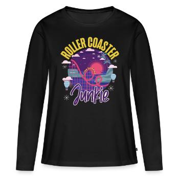 Roller Coaster Roller Coaster - Women's Premium Organic Long Sleeve Shirt - black - Front - Julia (174cm)