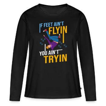 Breakdance Musique Breaking BBoy Bgirl - T-shirt manches longues Premium bio Femme - noir - Devant - Julia (174cm)