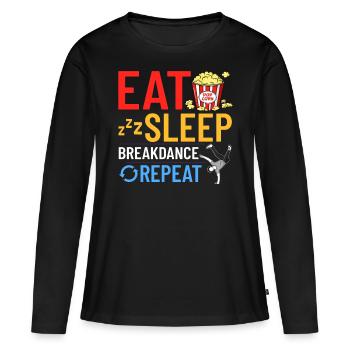 Breakdance Musique Breaking BBoy Bgirl - T-shirt manches longues Premium bio Femme - noir - Devant - Julia (174cm)