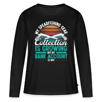 Spearfisher Freediving Apnea Diver Spearfishing - Women's Premium Organic Long Sleeve Shirt - black - Front - Julia (174cm)