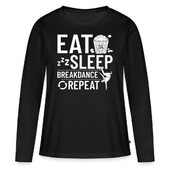 Breakdance Musique Breaking BBoy Bgirl - T-shirt manches longues Premium bio Femme - noir - Devant - Julia (174cm)