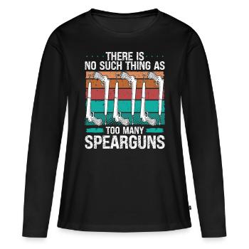 Spearfishing Fins Speargun Apnea Diver - Women's Premium Organic Long Sleeve Shirt - black - Front - Julia (174cm)
